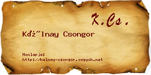 Kálnay Csongor névjegykártya