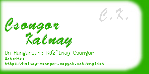 csongor kalnay business card